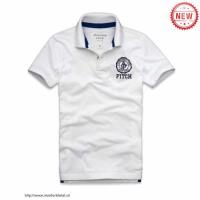 heren abercrombie fitch korte polo t-shirt wit grijs Overhemdfabriek 3ds22497